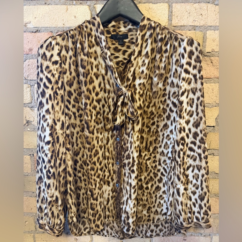 J. Crew Leopard Print Blouse